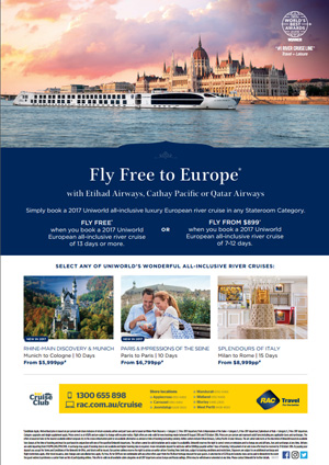 Uniworld Fly Free to Europe