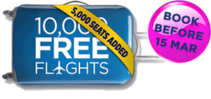 10,000 FREE FLIGHTS SALE!