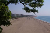The wide beach at Calella