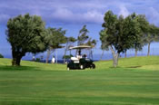 The golf course is opposite the hotel