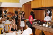 The hotel restaurant