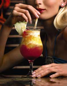 Couple enjoying a drink