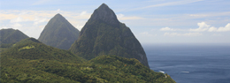 Las Pitones en la isla de Santa Lucía